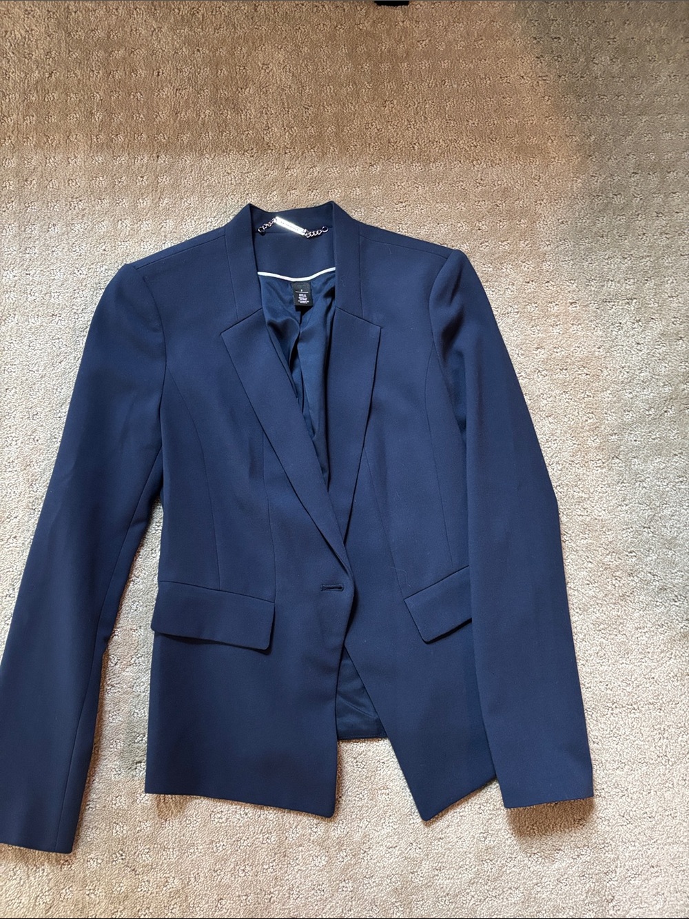 White House Black Market Navy Tailored Blazer